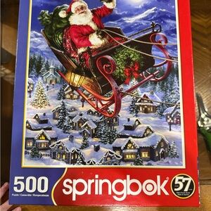 Springbok Delivering Christmas Santa 500 piece jigsaw puzzle -  like New